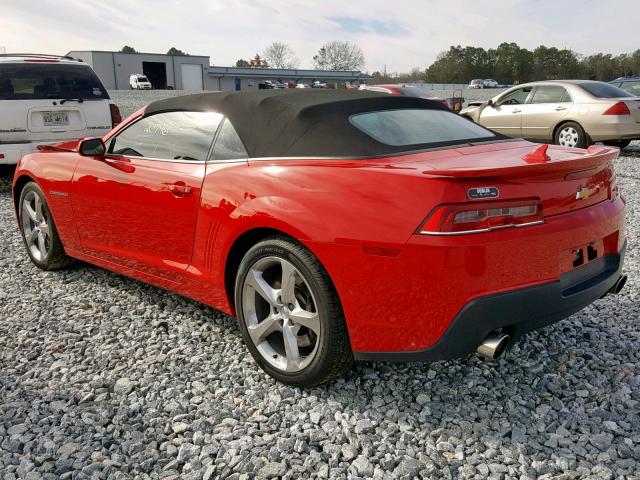 2G1FK3DJ2F9276003 - 2015 CHEVROLET CAMARO 2SS RED photo 3