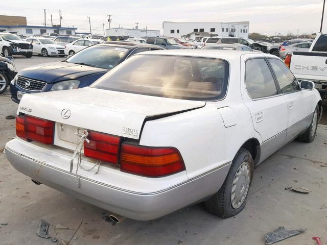 JT8UF11E1M0086889 - 1991 LEXUS LS 400 WHITE photo 4