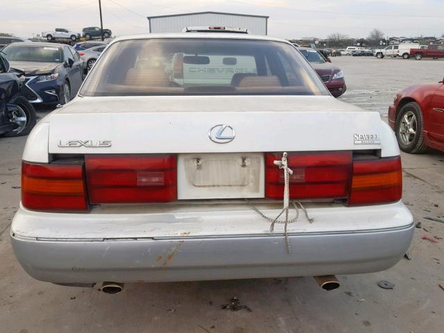 JT8UF11E1M0086889 - 1991 LEXUS LS 400 WHITE photo 9