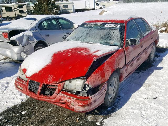 1G2NE55D4SM569983 - 1995 PONTIAC GRAND AM S RED photo 2