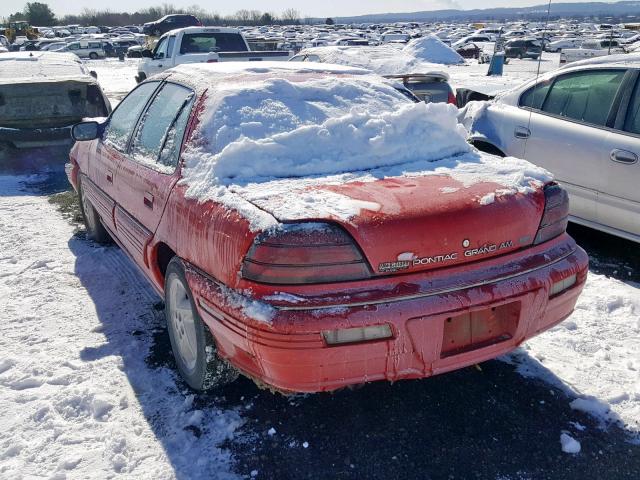 1G2NE55D4SM569983 - 1995 PONTIAC GRAND AM S RED photo 3