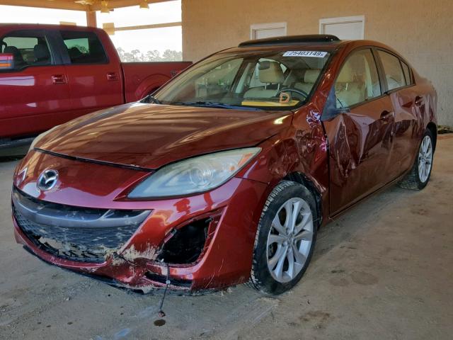 JM1BL1S58A1171105 - 2010 MAZDA 3 S MAROON photo 2