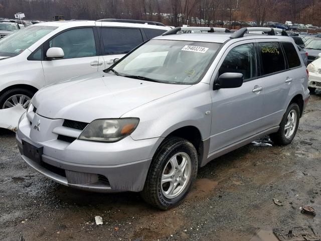 JA4LZ31G53U118469 - 2003 MITSUBISHI OUTLANDER SILVER photo 2