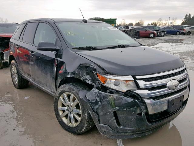 2FMDK4JC6DBA15632 - 2013 FORD EDGE SEL BLACK photo 1