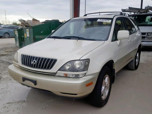 JT6HF10U5X0083467 - 1999 LEXUS RX 300 WHITE photo 2