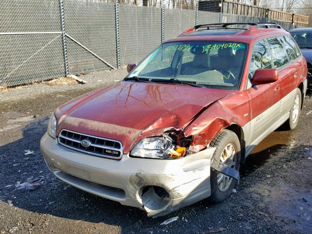 4S3BH896127657794 - 2002 SUBARU LEGACY OUT RED photo 2