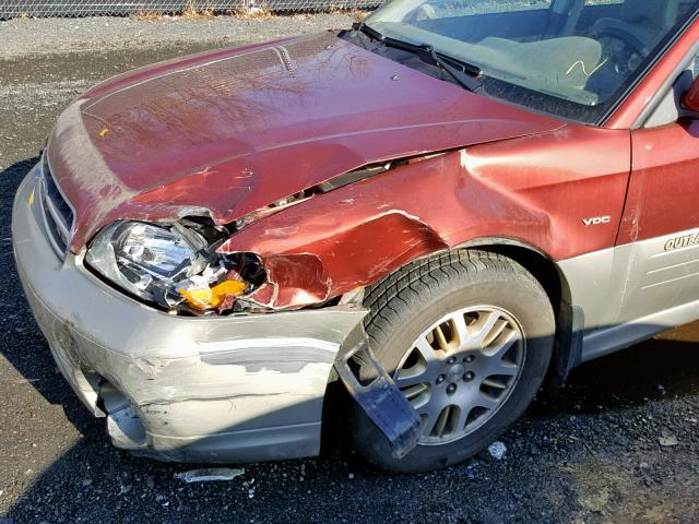 4S3BH896127657794 - 2002 SUBARU LEGACY OUT RED photo 9