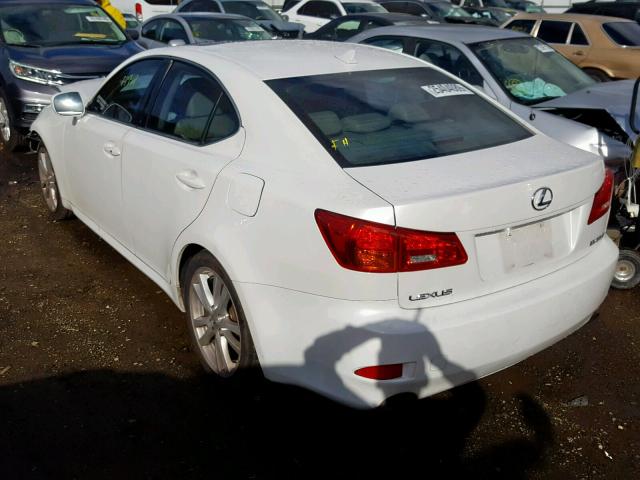 JTHBK262172025798 - 2007 LEXUS IS250 WHITE photo 3