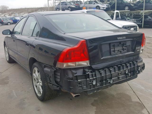 YV1RH58D022183910 - 2002 VOLVO S60 2.5T BLACK photo 3