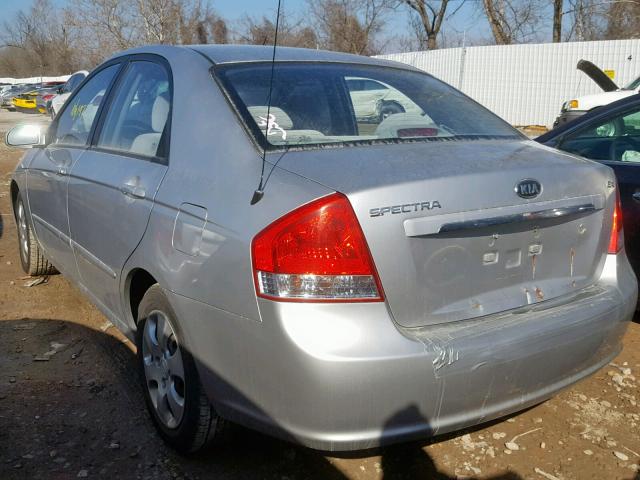 KNAFE121885500426 - 2008 KIA SPECTRA EX SILVER photo 3