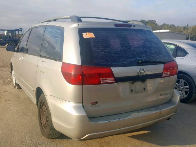 5TDZA23C55S376591 - 2005 TOYOTA SIENNA CE SILVER photo 3