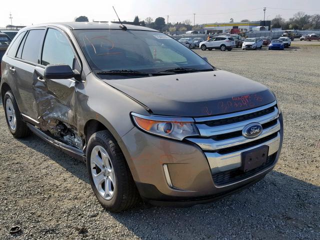 2FMDK3JC7EBA46514 - 2014 FORD EDGE SEL BROWN photo 1