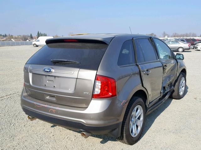 2FMDK3JC7EBA46514 - 2014 FORD EDGE SEL BROWN photo 4