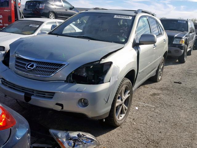 JTJHW31U182040363 - 2008 LEXUS RX 400H SILVER photo 2