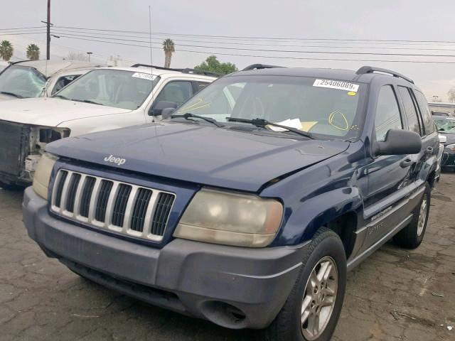 1J4GX48S04C381502 - 2004 JEEP GRAND CHER BLUE photo 2