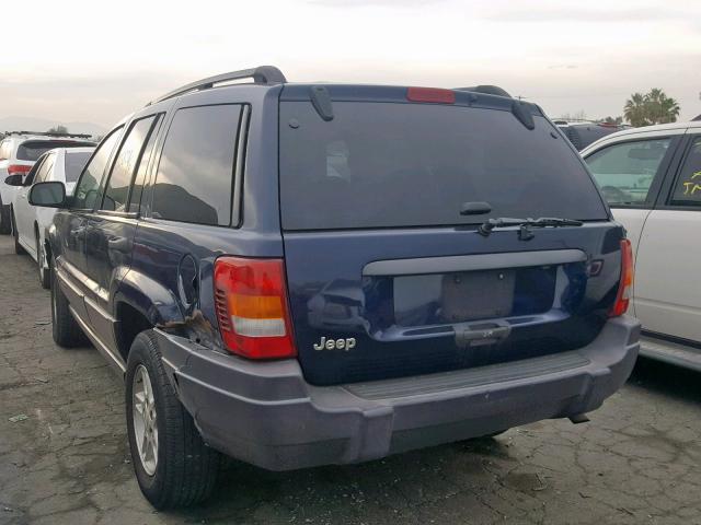 1J4GX48S04C381502 - 2004 JEEP GRAND CHER BLUE photo 3