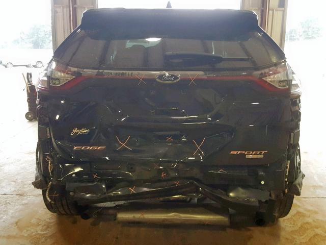 2FMPK3AP6FBB72980 - 2015 FORD EDGE SPORT BLACK photo 9