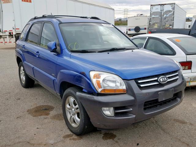 KNDJE723977372489 - 2007 KIA SPORTAGE E BLUE photo 1