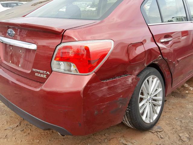 JF1GJAN67FH012192 - 2015 SUBARU IMPREZA LI RED photo 9