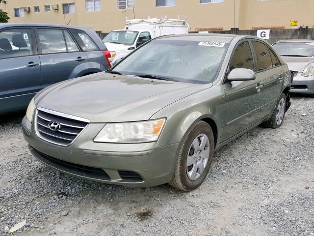 5NPET4AC0AH652473 - 2010 HYUNDAI SONATA GREEN photo 2