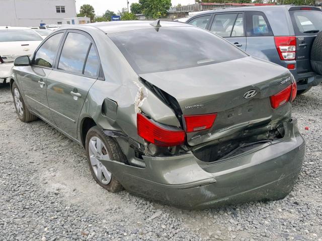 5NPET4AC0AH652473 - 2010 HYUNDAI SONATA GREEN photo 3