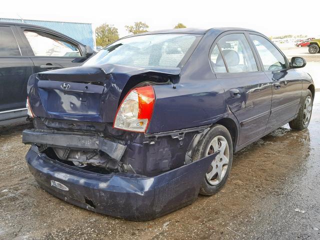 KMHDN46D65U138190 - 2005 HYUNDAI ELANTRA GL BLUE photo 4