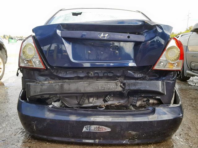 KMHDN46D65U138190 - 2005 HYUNDAI ELANTRA GL BLUE photo 9