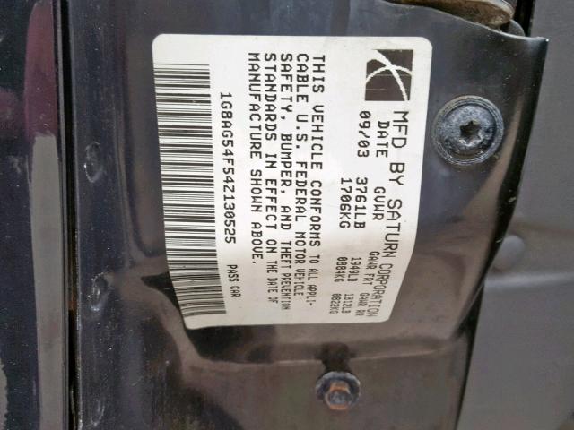 1G8AG54F54Z130525 - 2004 SATURN ION LEVEL 黑色 照片 10