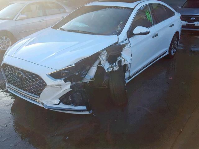 5NPE34AB3JH673258 - 2018 HYUNDAI SONATA SPO WHITE photo 2