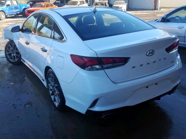 5NPE34AB3JH673258 - 2018 HYUNDAI SONATA SPO WHITE photo 3