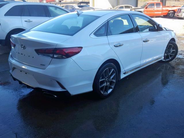 5NPE34AB3JH673258 - 2018 HYUNDAI SONATA SPO WHITE photo 4