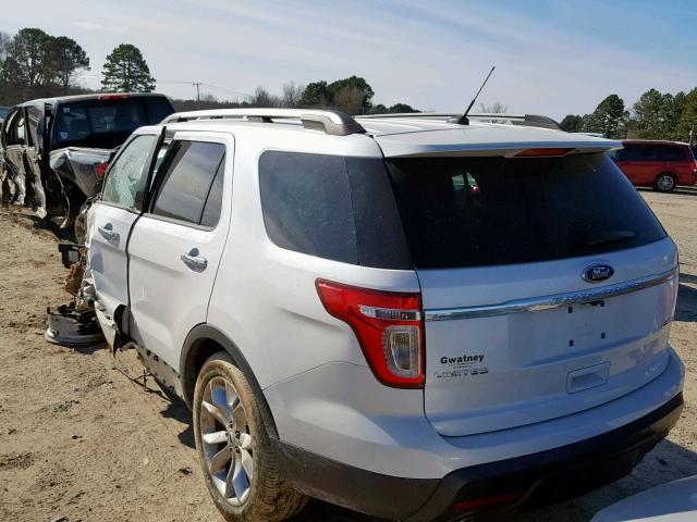 1FM5K7F84DGA66680 - 2013 FORD EXPLORER L WHITE photo 3