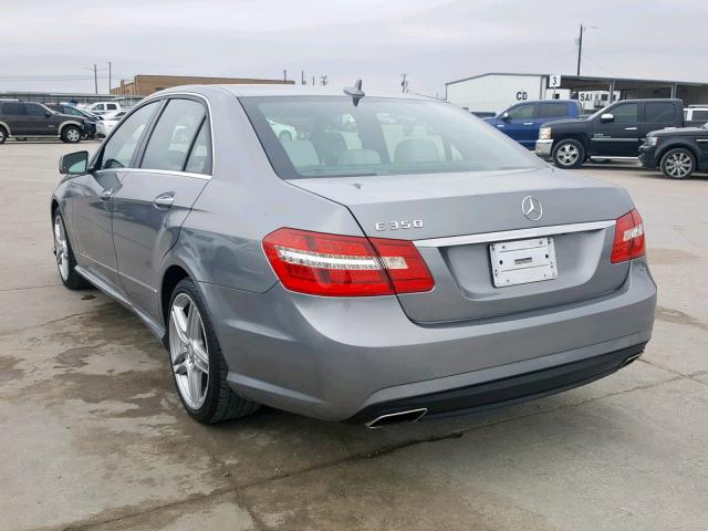 WDDHF5KBXDA664504 - 2013 MERCEDES-BENZ E 350 GRAY photo 3