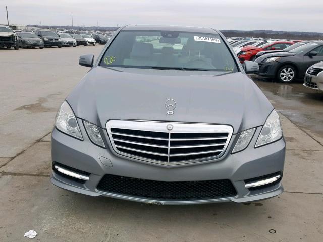 WDDHF5KBXDA664504 - 2013 MERCEDES-BENZ E 350 GRAY photo 9