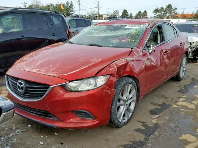 JM1GJ1V64E1138771 - 2014 MAZDA 6 TOURING RED photo 2