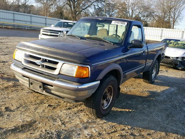 1FTCR11X9VTA41253 - 1997 FORD RANGER BLUE photo 2