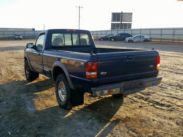 1FTCR11X9VTA41253 - 1997 FORD RANGER BLUE photo 3