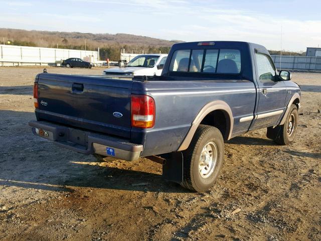 1FTCR11X9VTA41253 - 1997 FORD RANGER BLUE photo 4