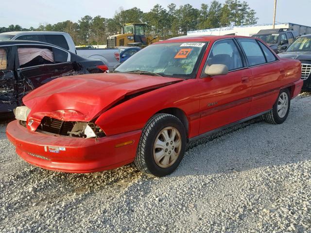 1G3NL55D7SM345205 - 1995 OLDSMOBILE ACHIEVA S RED photo 2