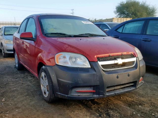 KL1TD5DE6AB118992 - 2010 CHEVROLET AVEO LS RED photo 1