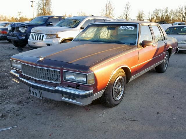 1G1BN51E6KR119373 - 1989 CHEVROLET CAPRICE CL MAROON photo 2