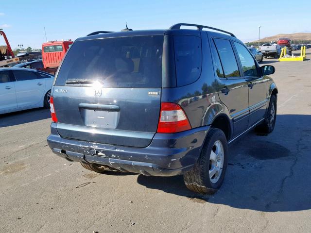 4JGAB54E52A316939 - 2002 MERCEDES-BENZ ML 320 BLUE photo 4