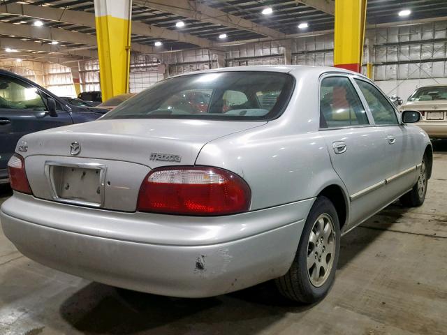 1YVGF22C725287112 - 2002 MAZDA 626 LX SILVER photo 4