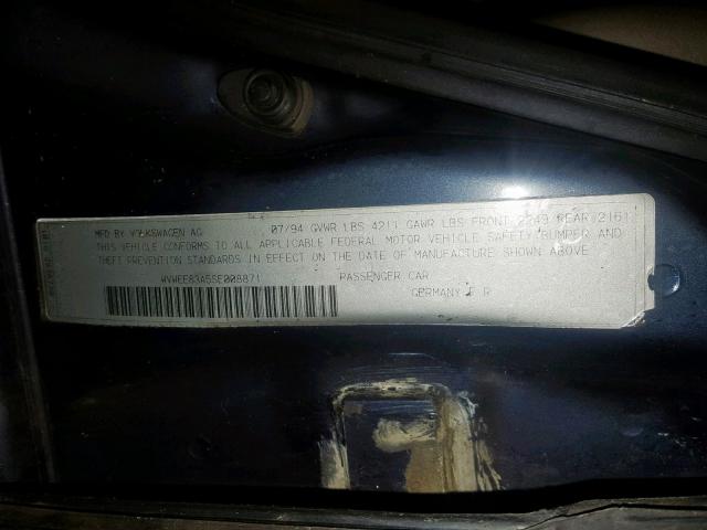 WVWEE83A5SE008871 - 1995 VOLKSWAGEN PASSAT GLX ლურჯი ფოტო 10