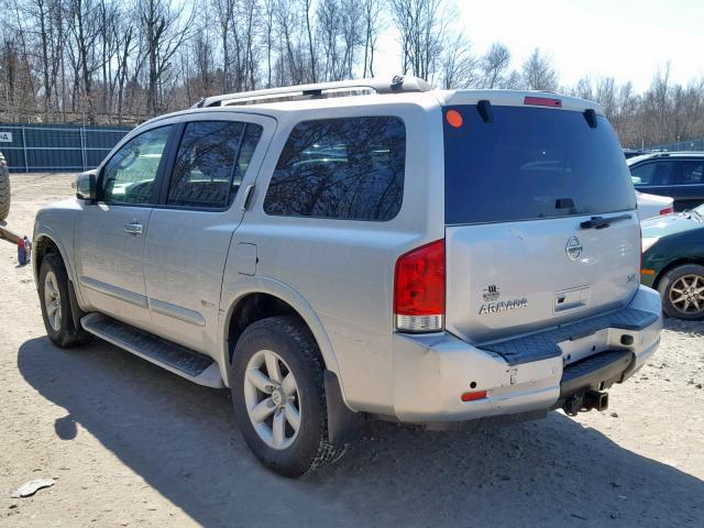 5N1AA0NC2AN609269 - 2010 NISSAN ARMADA SE SILVER photo 3