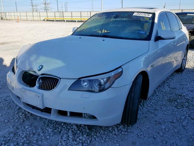 WBANE535X6CK86701 - 2006 BMW 525 I WHITE photo 2