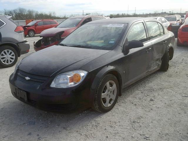 1G1AL58F687248881 - 2008 CHEVROLET COBALT LT BLACK photo 2