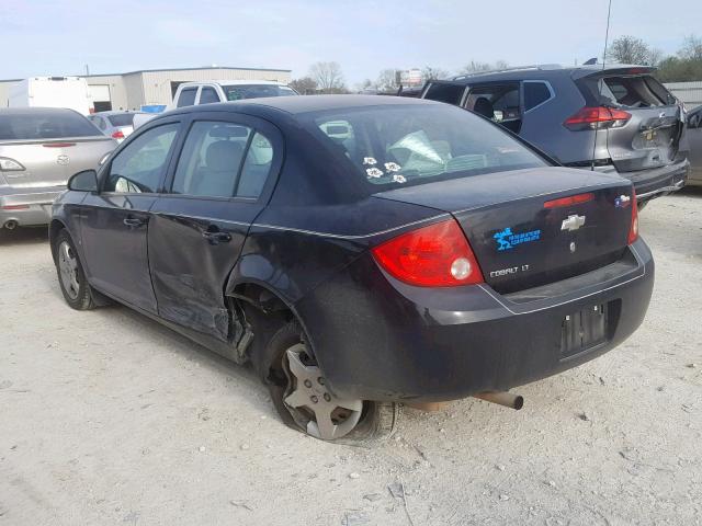 1G1AL58F687248881 - 2008 CHEVROLET COBALT LT BLACK photo 3