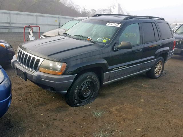 1J4GW48S62C137238 - 2002 JEEP GRAND CHER BLACK photo 2