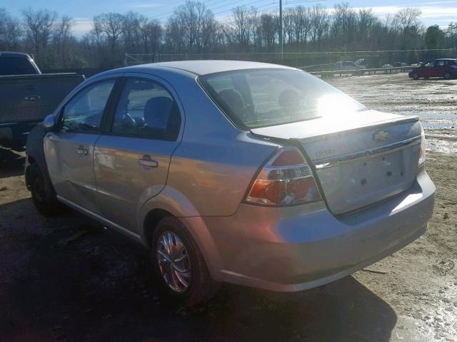 KL1TD5DE8BB185210 - 2011 CHEVROLET AVEO LS SILVER photo 3